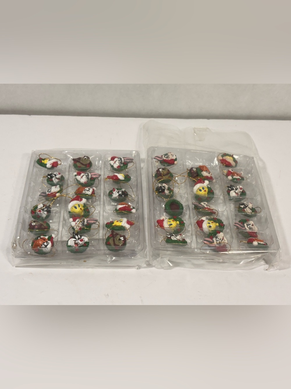Looney Tunes Mini Christmas Ornaments 36pc 2 Complete Sets